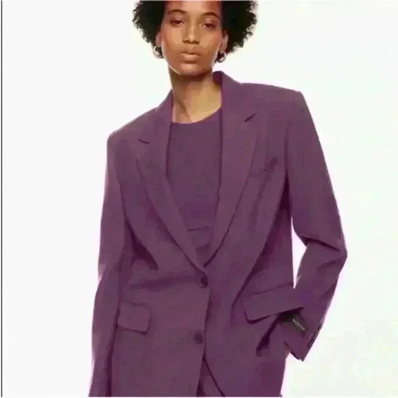 Babaton-Aritzia Women's "Agency" Blazer In Dewberry Purple- XS NWT! - Picture 1 of 14